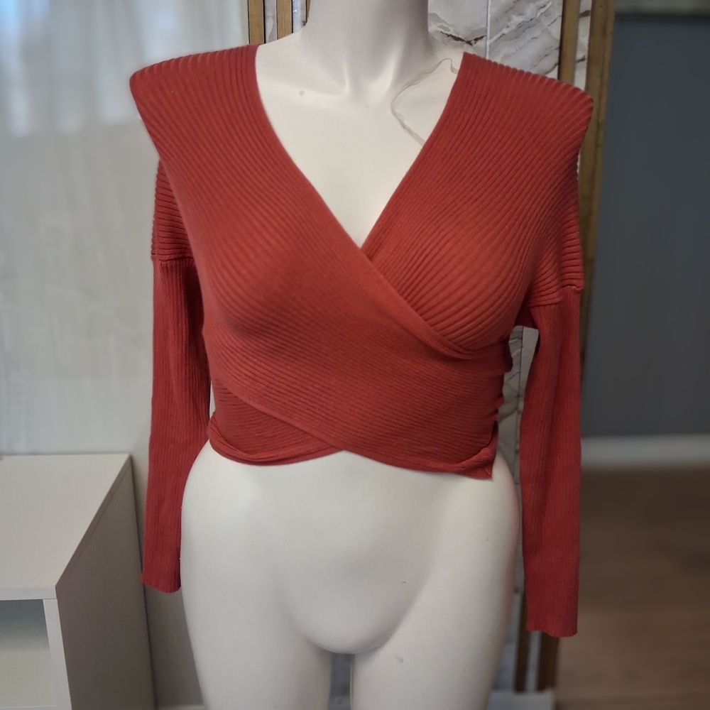 Women's Rust Wrap Top